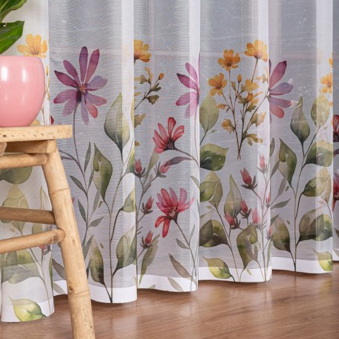 KWIATOWA ŁĄKA Firanka żakardowa 023426, wysokość 220cm, kolor 001 biały D00308/000/001/000220/1 KWIATOWA ŁĄKA Firanka żakardowa 023426, wysokość 220cm, kolor 001 biały D00308/000/001/000220/1