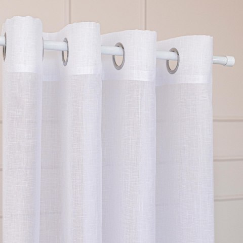 NALA Firana gotowa na przelotkach, szerokość 140cm x wysokość 240cm, kolor 001 biała 002022/ZGP/001/140240/1 NALA Firana gotowa na przelotkach, szerokość 140cm x wysokość 240cm, kolor 001 biała 002022/ZGP/001/140240/1