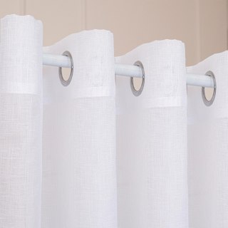 NALA Firana gotowa na przelotkach, szerokość 300cm x wysokość 250cm, kolor 001 biała 002022/ZGP/001/300250/1