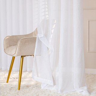 NALA Firana gotowa na taśmie, szerokość 140cm x wysokość 260cm, kolor 001 biała 002022/ZGT/001/140260/1
