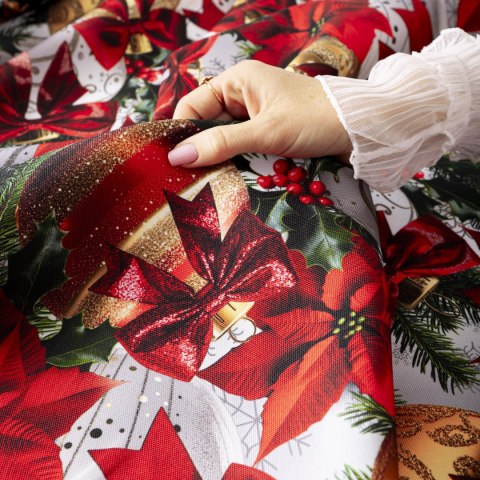 BOMBKI ZE ZŁOTYM Tkanina dekoracyjna NINA WODOODPORNA, 160cm, kolor 001 biały DBN332/NIW/001/160000/1