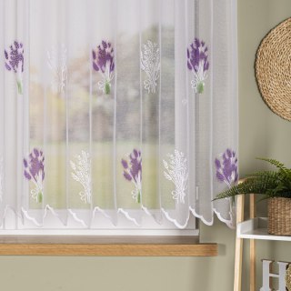 Firanka żakardowa drukowana ze wzorem po całości, wysokość 160cm, kolor 001 biały 018592/000/028/000160/1