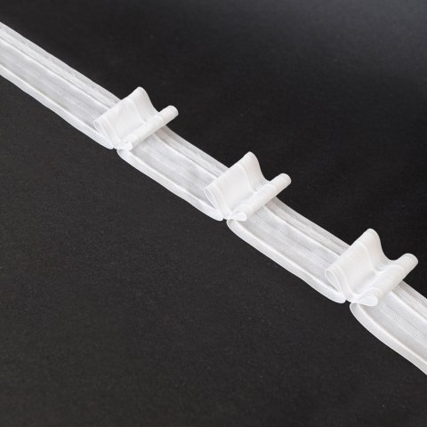 Taśma podwójna zakładka 5cm, marszczenie 1:2, biała, FP050-22-3C3 TASMAA/U2K/200/005000/1