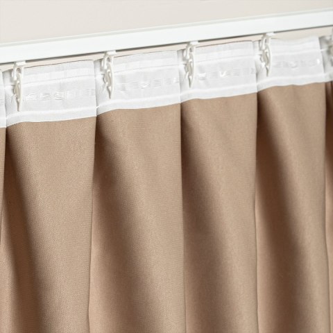 Taśma pojedyncza zakładka 5cm, marszczenie 1:1,5, biała, FP050-2Z-3C3 TASMAA/U4K/150/005000/1