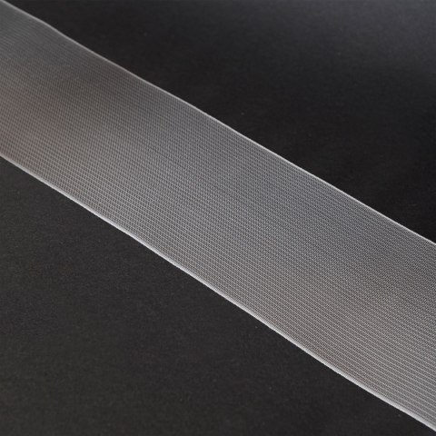 Taśma usztywniająca bez kleju pod przelotki 10cm, marszczenie dowolne, transparentna TASMA0/T18/000/010000/1