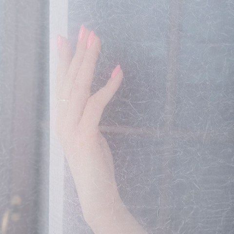 Woal kreszowany z ołowianką, wysokość 280cm, kolor 001 biały 002301/OLO/001/000280/1