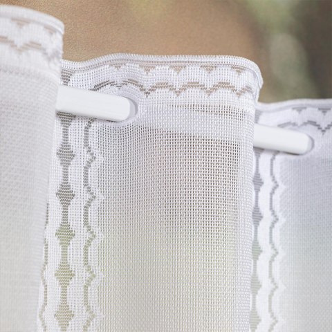 Zazdrostka żakardowa panelowa, wysokość 60cm, kolor 011 biały 023429/000/011/000060/1