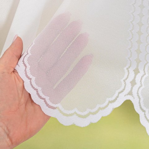 Zazdrostka żakardowa panelowa, wysokość 60cm, kolor 011 biały 023429/000/011/000060/1