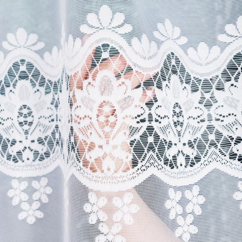 DARIA Firanka żakardowa odpasowana, szerokość 350 x wysokość 175cm, kolor 001 biały 018982/FOL/001/000171/1