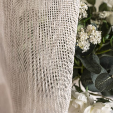 Firanka fantazyjna z ołowianką, wysokość 300cm, kolor 004 beżowy 001832/OLO/004/000300/1