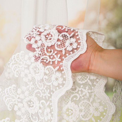 Firanka haftowana z samym dołem, wysokość 170cm, kolor 010 offwhite FH0036/020/010/000170/1