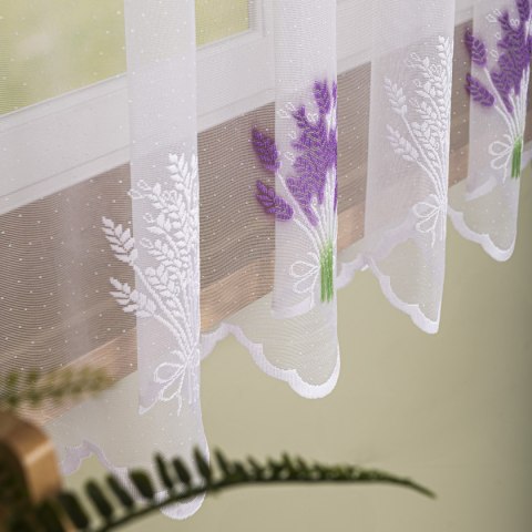 Firanka żakardowa drukowana ze wzorem po całości, wysokość 170cm, kolor 001 biały 018592/000/028/000170/1