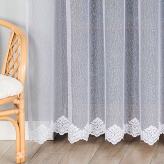 Firanka żakardowa na metry 023405 wysokość 230 cm kolor biały