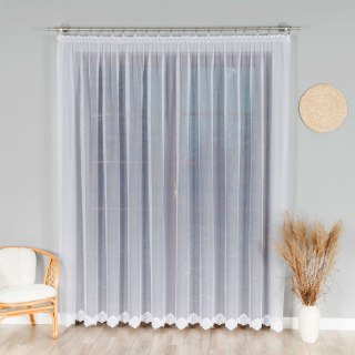 Firanka żakardowa na metry 023405 wysokość 230 cm kolor biały