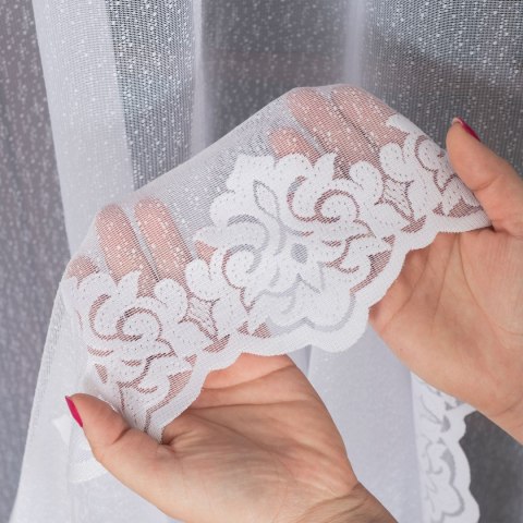 Firanka żakardowa na metry 023405 wysokość 230 cm kolor biały