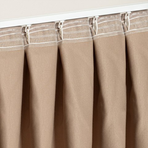 Taśma podwójna zakładka 5cm, marszczenie 1:2, transparentna z białym sznurkiem FM050-22-1C3 TASMAA/U2Z/200/005000/1