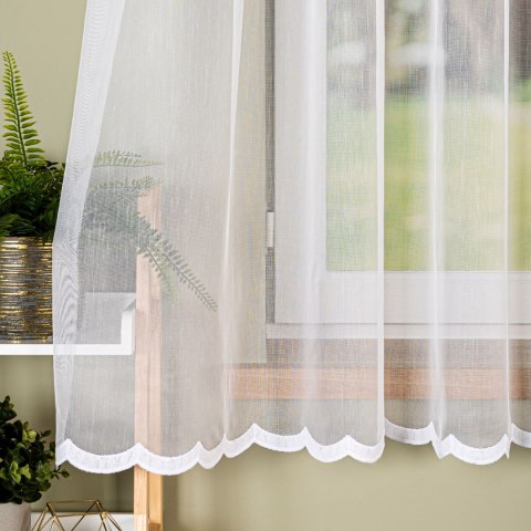 Firanka haftowana, wysokość 170cm, kolor 001 biały FH0050/768/001/000170/1