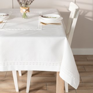 MODENA Obrus z gipiurą, szerokość 140cm x wysokość 220cm, kolor 001 biały 202725/KSP/L01/140220/1