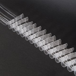 Taśma ołówek 7,7cm, marszczenie 1:2 transparentna TASMA0/T21/200/007700/1