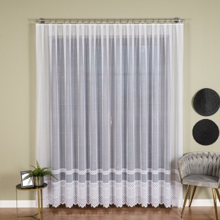 Firanka żakardowa pasowa, wysokość 250cm, kolor 001 biały 107627/000/001/000250/1