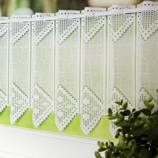 Zazdrostka żakardowa z samym dołem, wysokość 30cm, kolor 001 biały 362870/000/001/000030/1