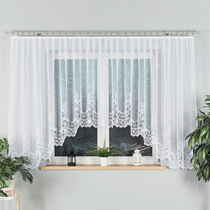 Firanka gotowa żakardowa BERENIKA 160x430 cm kolor biały