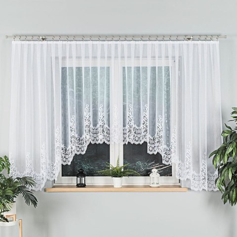 Firanka gotowa żakardowa BERENIKA 160x430 cm kolor biały