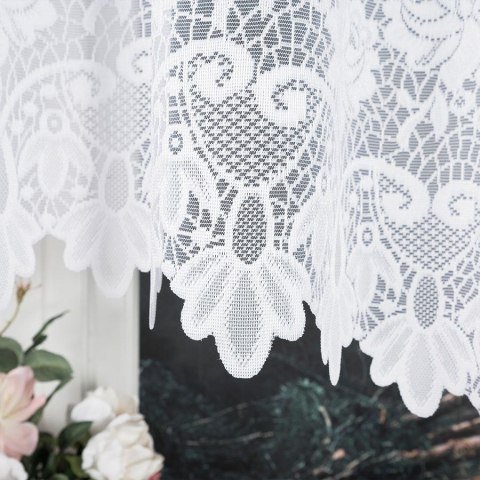 Firanka gotowa żakardowa DEMETRIA 160x300 cm kolor biały