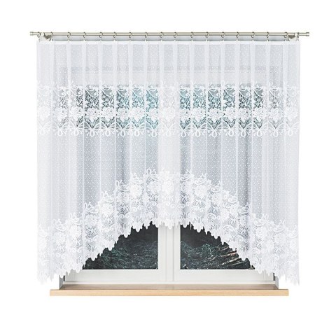 Firanka gotowa żakardowa DEMETRIA 160x300 cm kolor biały