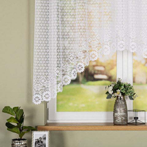 FAUSTYNA Firanka żakardowa gotowa, szerokość 250 x wysokość 140cm, kolor 001 biały 004411/FBL/001/250140/1