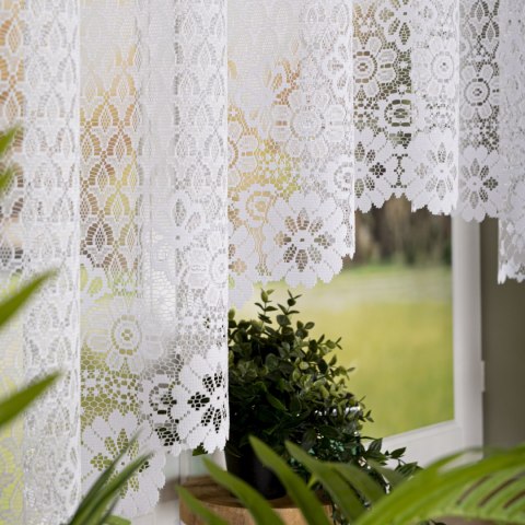 FAUSTYNA Firanka żakardowa gotowa, szerokość 250 x wysokość 140cm, kolor 001 biały 004411/FBL/001/250140/1