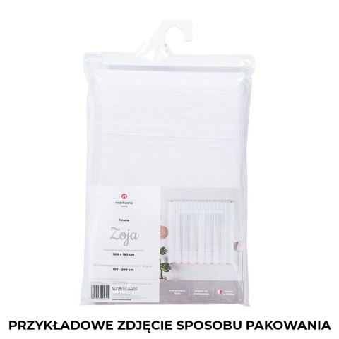FAUSTYNA Firanka żakardowa gotowa, szerokość 250 x wysokość 140cm, kolor 001 biały 004411/FBL/001/250140/1