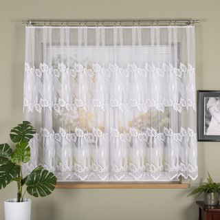 Firanka żakardowa na metry 049365 wysokość 150 cm kolor biały