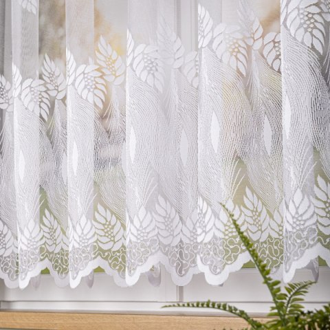 Firanka żakardowa na metry 049365 wysokość 150 cm kolor biały