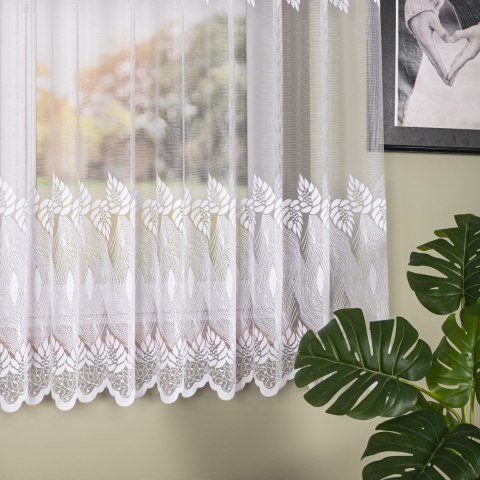 Firanka żakardowa na metry 049365 wysokość 180 cm kolor biały