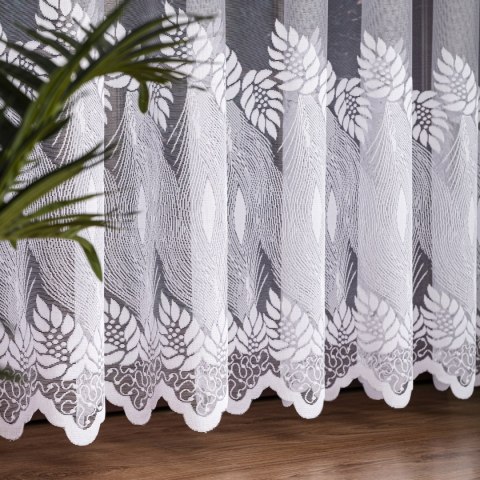 Firanka żakardowa na metry 049365 wysokość 250 cm kolor biały