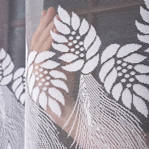 Firanka żakardowa na metry 049365 wysokość 270 cm kolor biały