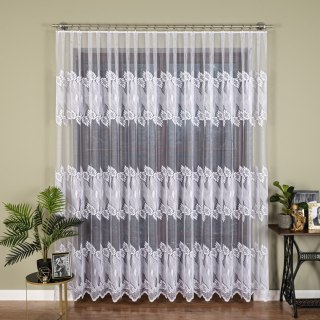 Firanka żakardowa na metry 049365 wysokość 270 cm kolor biały