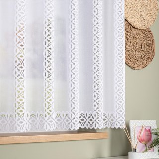 HELENA Firanka żakardowa odpasowana, szerokość 400 x wysokość 160cm, kolor 001 biały S18869/FOP/001/000162/1