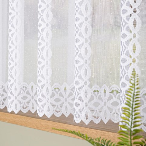 HELENA Firanka żakardowa odpasowana, szerokość 400 x wysokość 160cm, kolor 001 biały S18869/FOP/001/000162/1