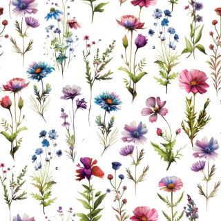 KWIATY POLNE Tkanina dekoracyjna MILAS, szerokość 150cm, kolor 001 D00129/MIL/001/150000/1