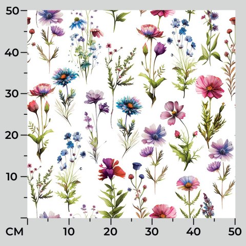 KWIATY POLNE Tkanina dekoracyjna MILAS, szerokość 150cm, kolor 001 D00129/MIL/001/150000/1