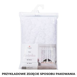 LUDWIKA Firanka żakardowa gotowa, szerokość 310 x wysokość 160cm, kolor 001 biały 023092/FBL/001/310160/1