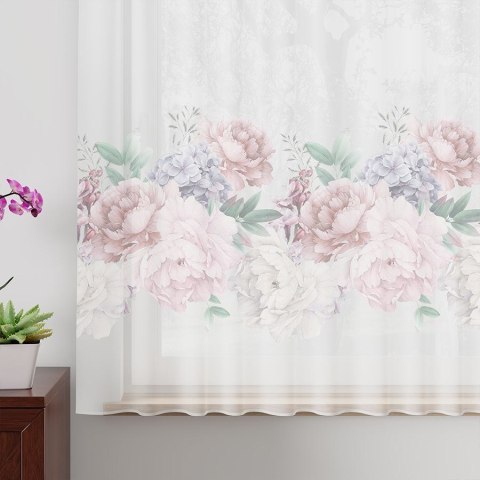 PEONI Firanka z ołowianką WOAL, wysokość 157cm, kolor 001 D00070/WOP/001/000157/1