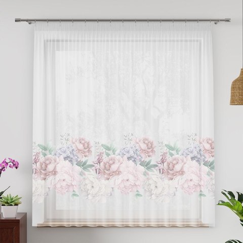 PEONI Firanka z ołowianką WOAL, wysokość 157cm, kolor 001 D00070/WOP/001/000157/1