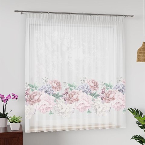 PEONI Firanka z ołowianką WOAL, wysokość 157cm, kolor 001 D00070/WOP/001/000157/1