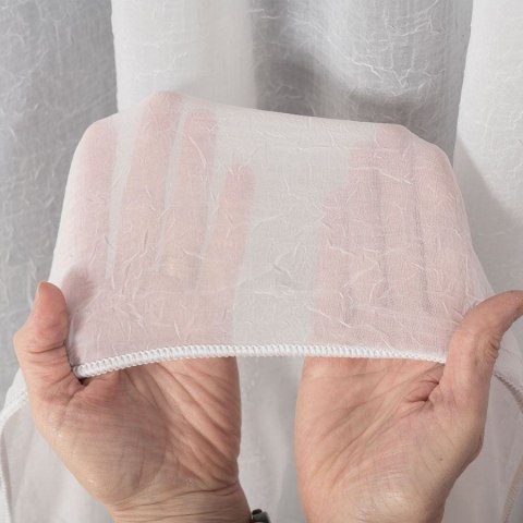 Woal kreszowany z ołowianką, wysokość 270cm, kolor 001 biały 002301/OLO/001/000270/1