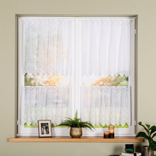 Zazdrostka żakardowa z samym dołem, wysokość 70cm, kolor 001 biały 362870/000/001/000070/1