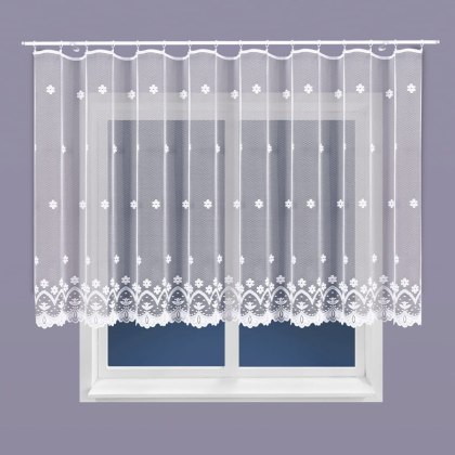 Firanka żakardowa na metry 004421 wysokość 150 cm kolor biały