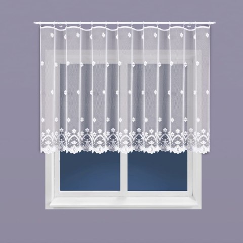 Firanka żakardowa na metry 004421 wysokość 130 cm kolor biały